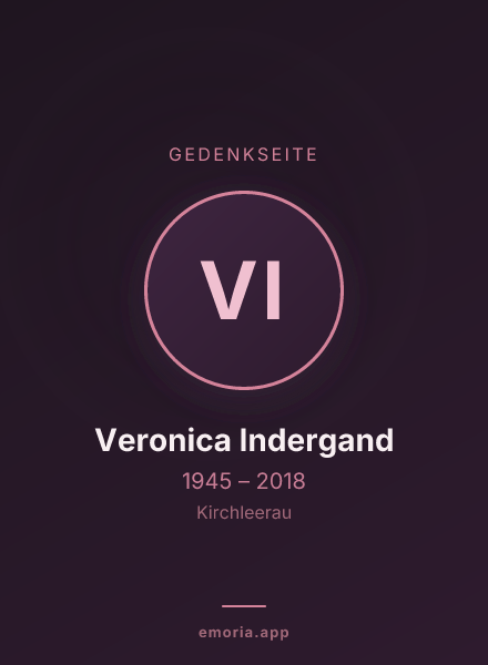 Gedenkportrait von Veronica Indergand