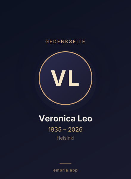 Gedenkportrait von Veronica Leo