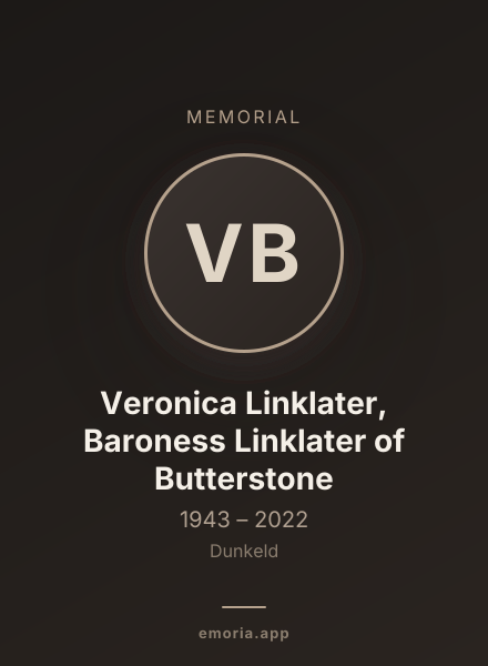 Memorial portrait of Veronica Linklater, Baroness Linklater of Butterstone