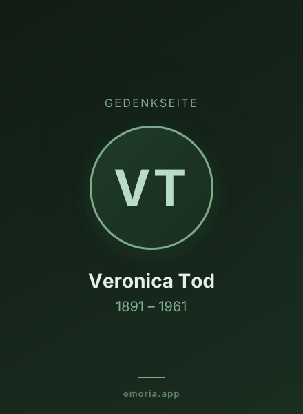 Gedenkportrait von Veronica Tod