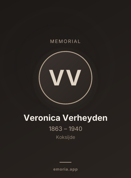 Memorial portrait of Veronica Verheyden