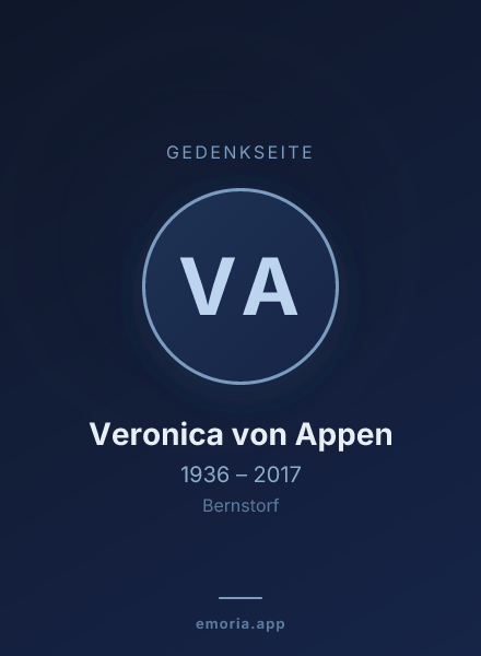 Gedenkportrait von Veronica von Appen