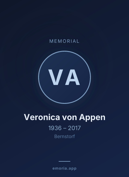 Memorial portrait of Veronica von Appen