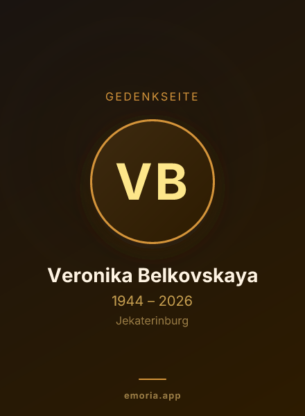 Gedenkportrait von Veronika Belkovskaya