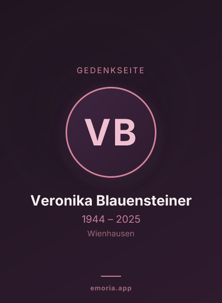 Gedenkportrait von Veronika Blauensteiner