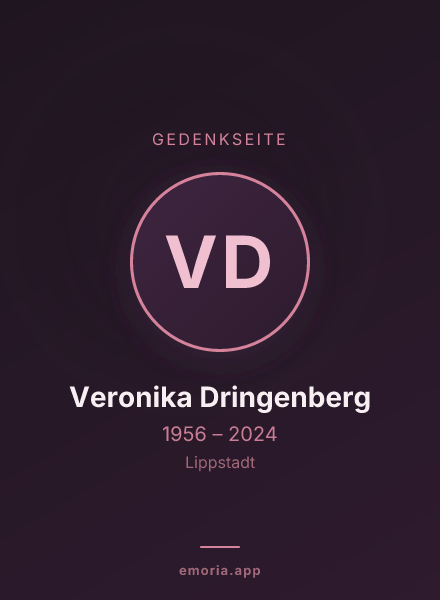 Gedenkportrait von Veronika Dringenberg