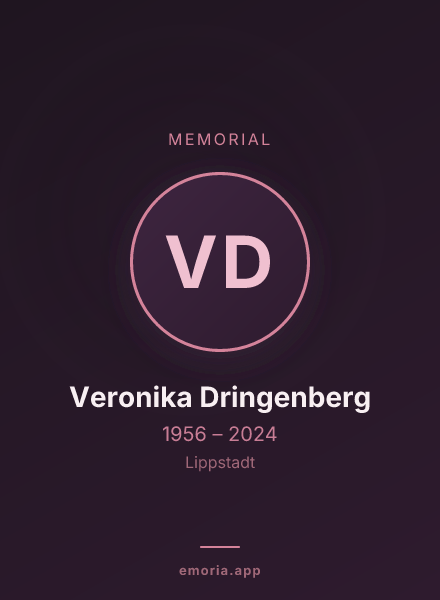 Memorial portrait of Veronika Dringenberg