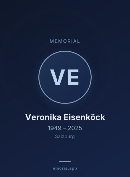 Memorial portrait of Veronika Eisenköck