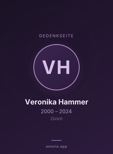 Gedenkportrait von Veronika Hammer