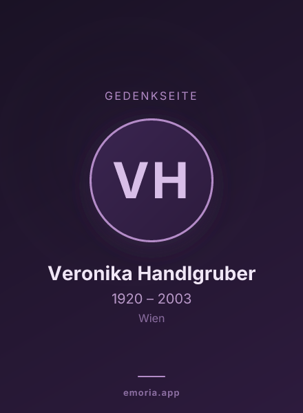 Gedenkportrait von Veronika Handlgruber