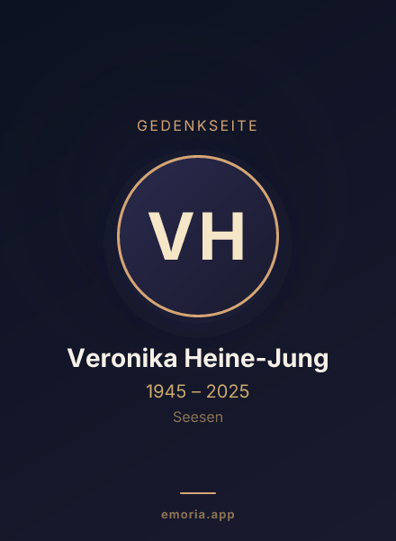 Gedenkportrait von Veronika Heine-Jung