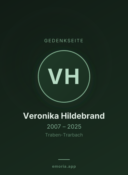 Gedenkportrait von Veronika Hildebrand