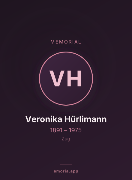 Memorial portrait of Veronika Hürlimann