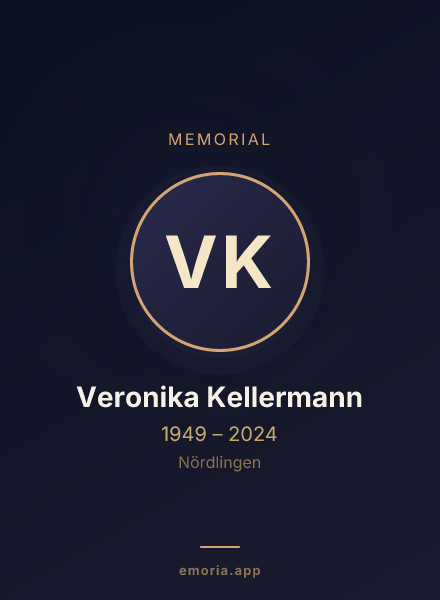 Memorial portrait of Veronika Kellermann