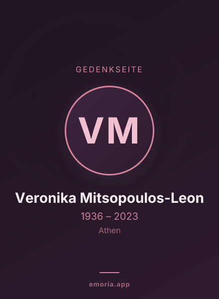 Gedenkportrait von Veronika Mitsopoulos-Leon