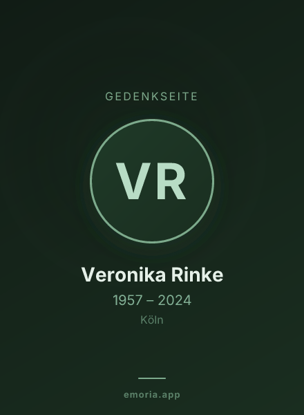 Gedenkportrait von Veronika Rinke