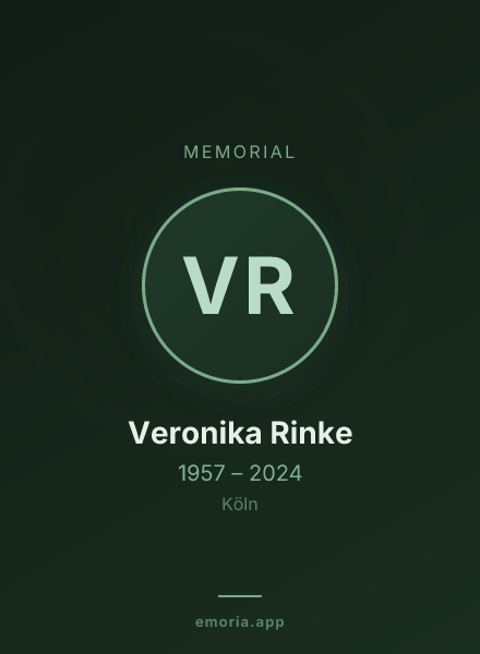 Memorial portrait of Veronika Rinke
