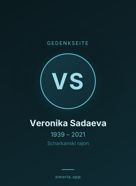 Gedenkportrait von Veronika Sadaeva