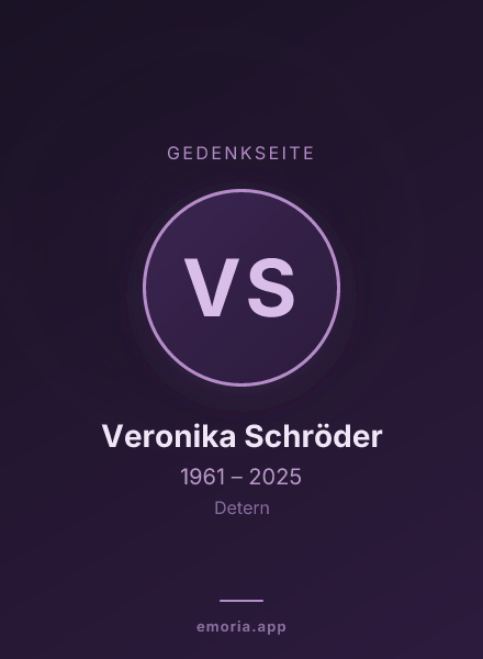 Gedenkportrait von Veronika Schröder