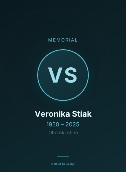 Memorial portrait of Veronika Stiak