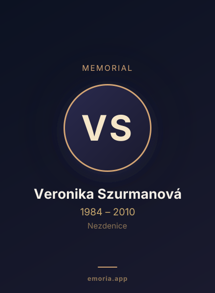 Memorial portrait of Veronika Szurmanová