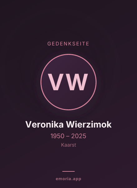 Gedenkportrait von Veronika Wierzimok