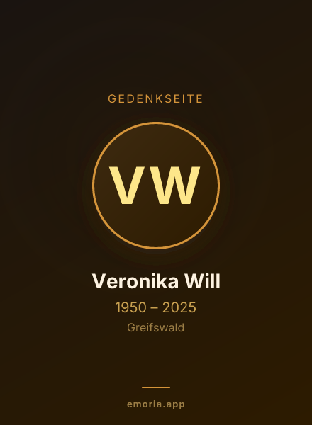Gedenkportrait von Veronika Will