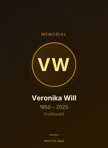 Memorial portrait of Veronika Will
