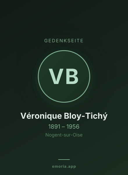 Gedenkportrait von Véronique Bloy-Tichý