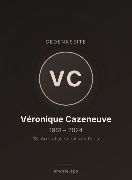 Gedenkportrait von Véronique Cazeneuve
