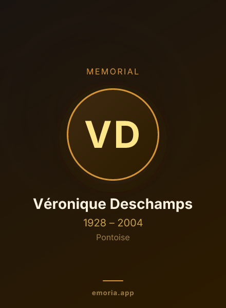 Memorial portrait of Véronique Deschamps