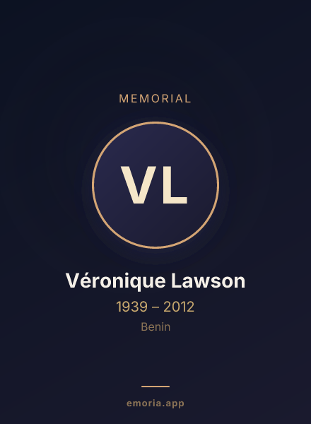 Memorial portrait of Véronique Lawson