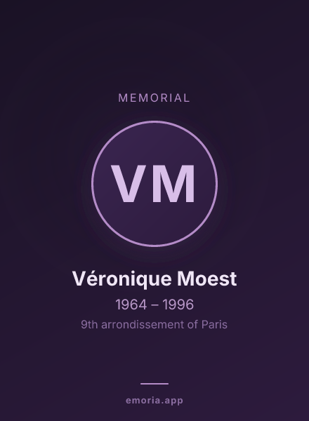 Memorial portrait of Véronique Moest