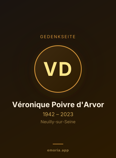 Gedenkportrait von Véronique Poivre d'Arvor