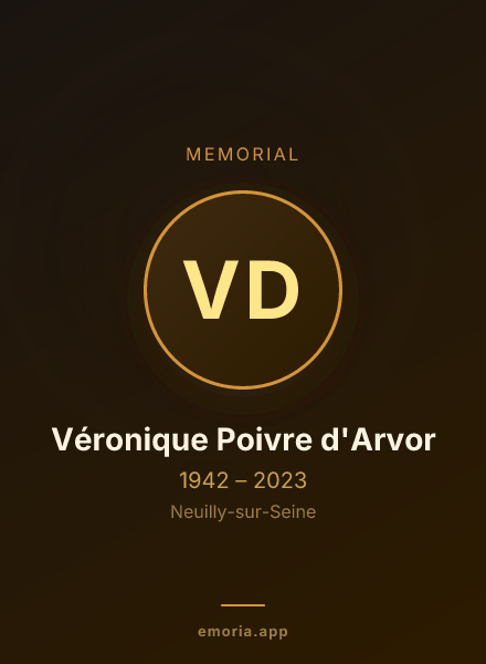 Memorial portrait of Véronique Poivre d'Arvor
