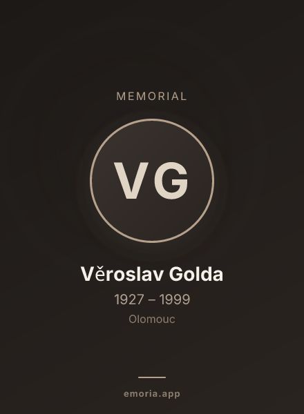 Memorial portrait of Věroslav Golda