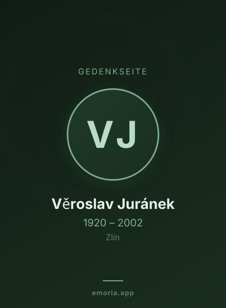 Gedenkportrait von Věroslav Juránek