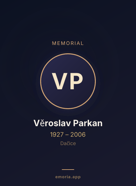 Memorial portrait of Věroslav Parkan