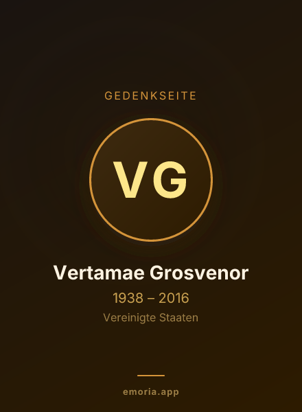 Gedenkportrait von Vertamae Grosvenor