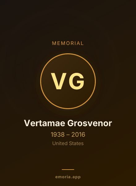 Memorial portrait of Vertamae Grosvenor