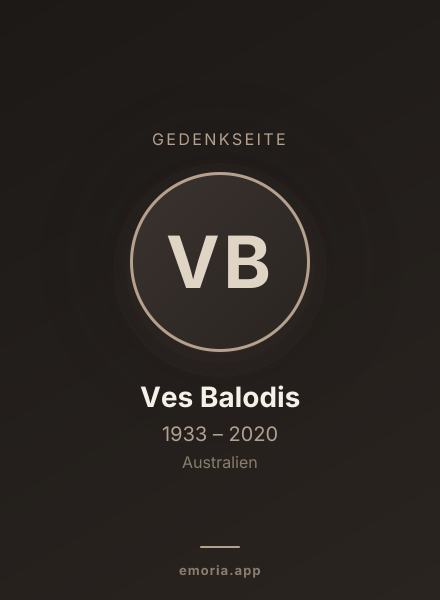 Gedenkportrait von Ves Balodis