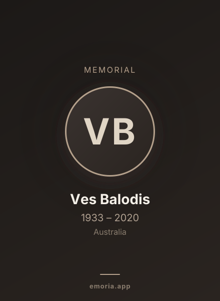 Memorial portrait of Ves Balodis