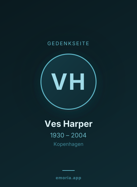 Gedenkportrait von Ves Harper