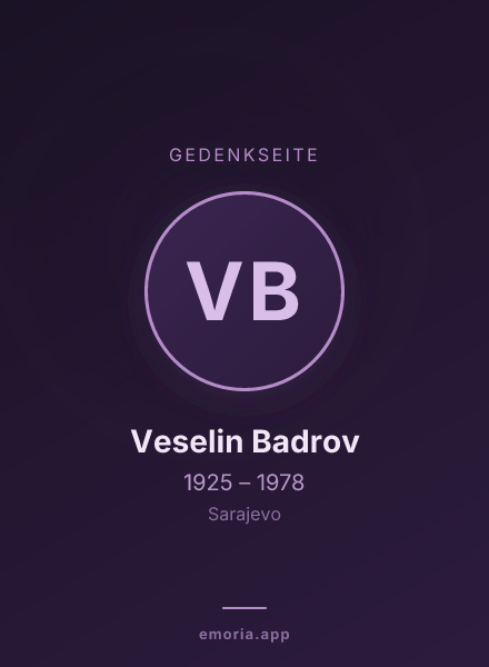Gedenkportrait von Veselin Badrov