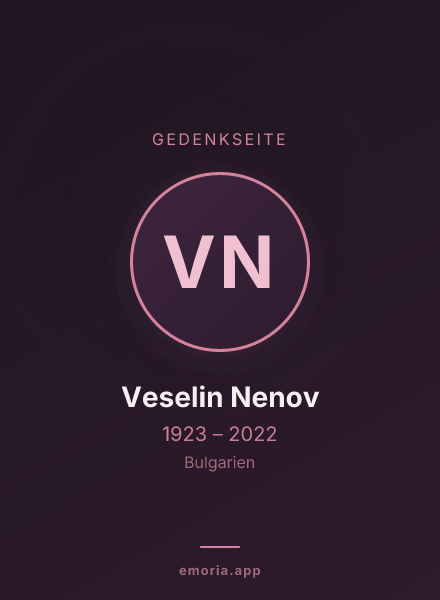 Gedenkportrait von Veselin Nenov