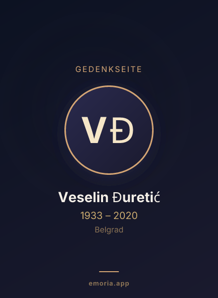 Gedenkportrait von Veselin Đuretić