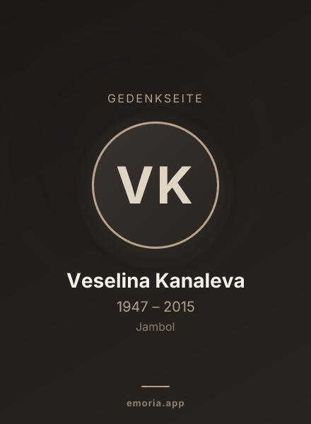 Gedenkportrait von Veselina Kanaleva