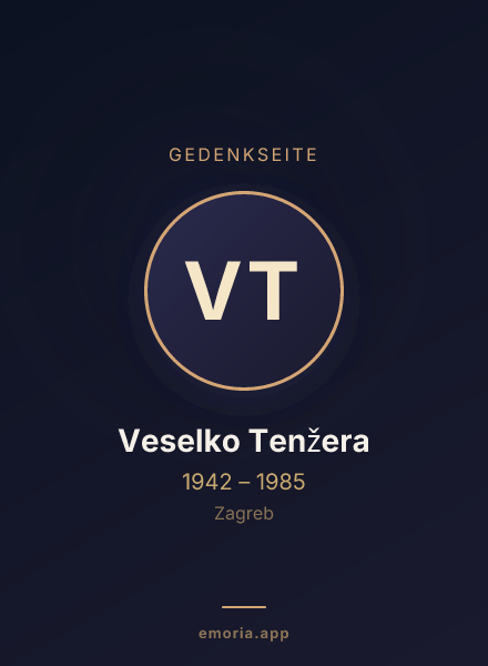 Gedenkportrait von Veselko Tenžera