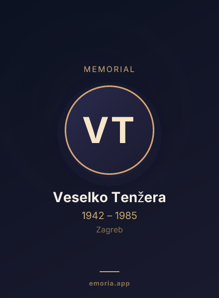 Memorial portrait of Veselko Tenžera