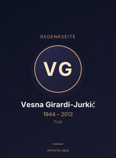Gedenkportrait von Vesna Girardi-Jurkić
